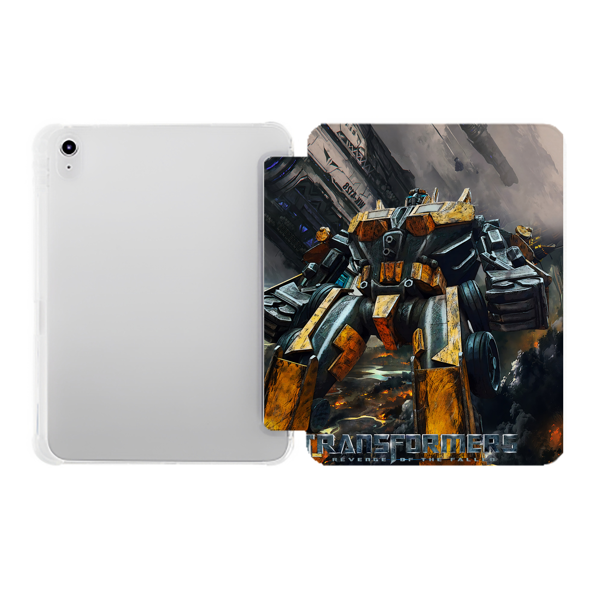（画像用） Transformers トランスフォーマー IPad ケース ペン収納付き 三つ折りスタンド PUレザー×シリコン 対応機種9.5/10.5/10.9インチ